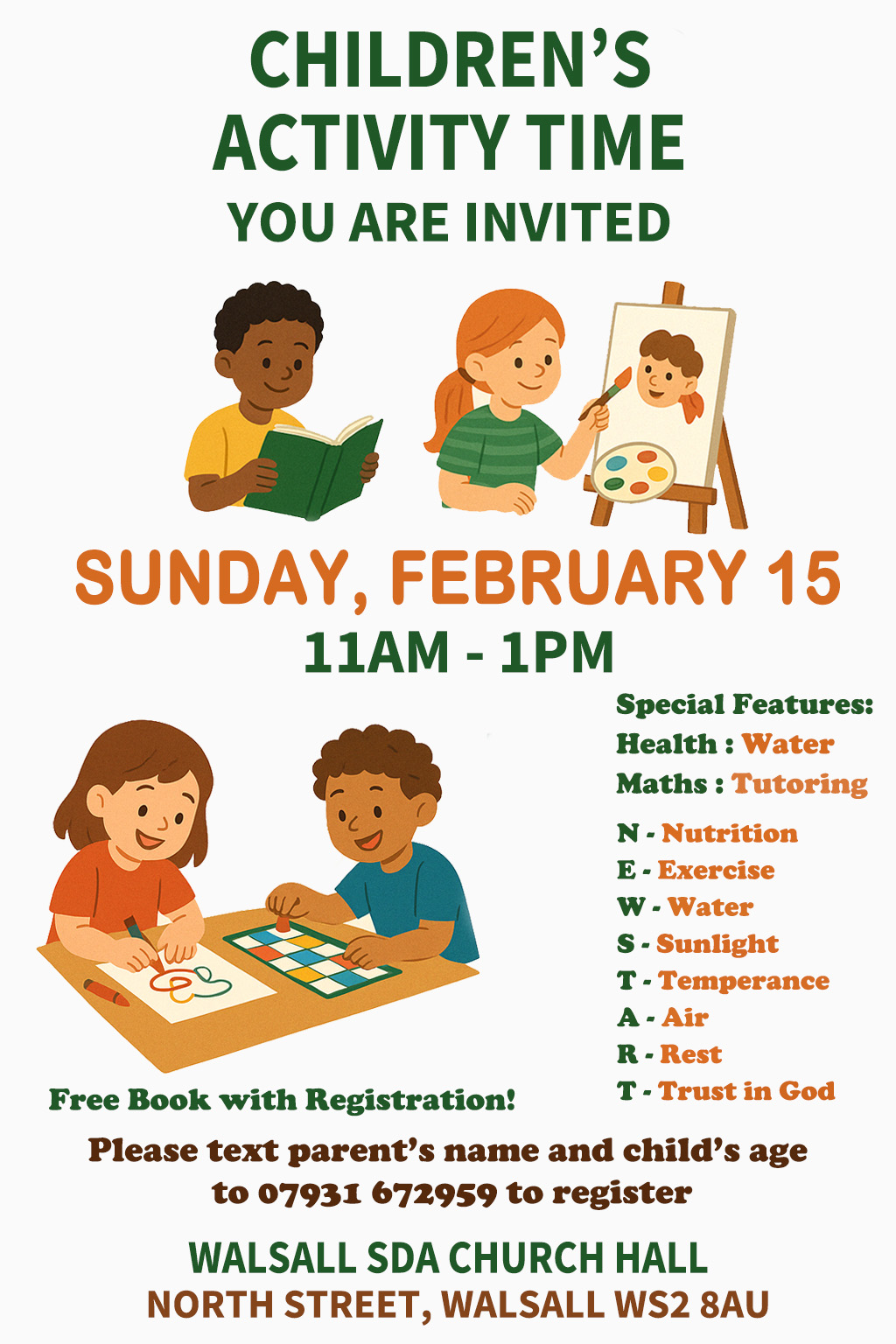 Children’s Activity Time flyer